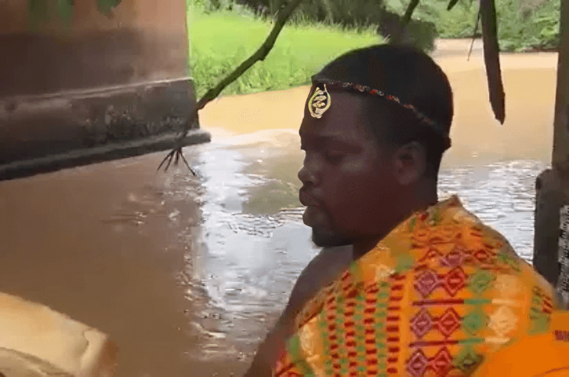 Watch Video: Chief invokes curses illegal miners with sugar bread