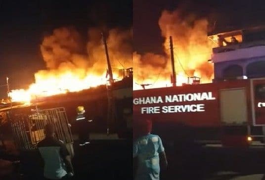 70-year-old woman dies as fire destroys structures, vehicles at Suame Magazine in Kumasi