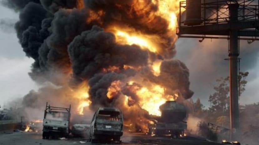 1 dead, 3 injured as fuel tanker fire engulfs vehicles on Accra-Tema motorway