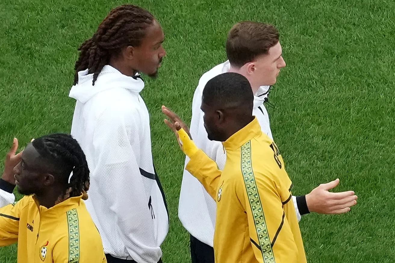 England star Djed Spence ignored Thomas Partey's handshake at the World Cup
