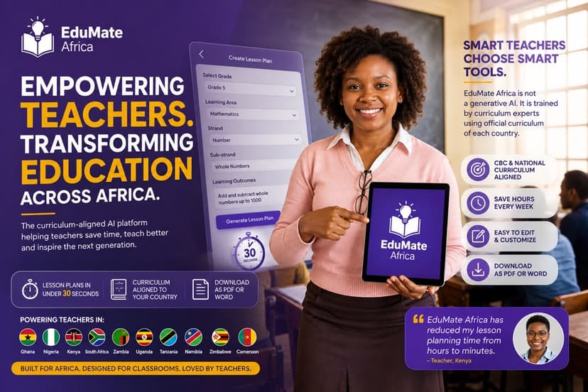 EduMate Africa: The Pan-African EdTech Platform Transforming Teaching, One Lesson Plan at a Time